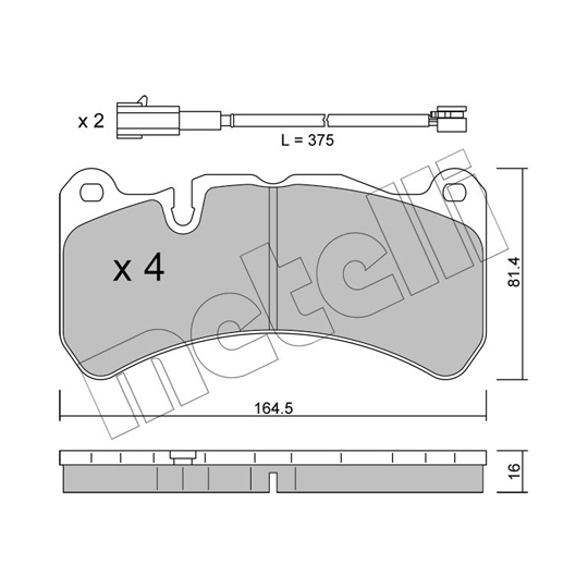 22-1201-1 - Brake Pad Set, disc brake 