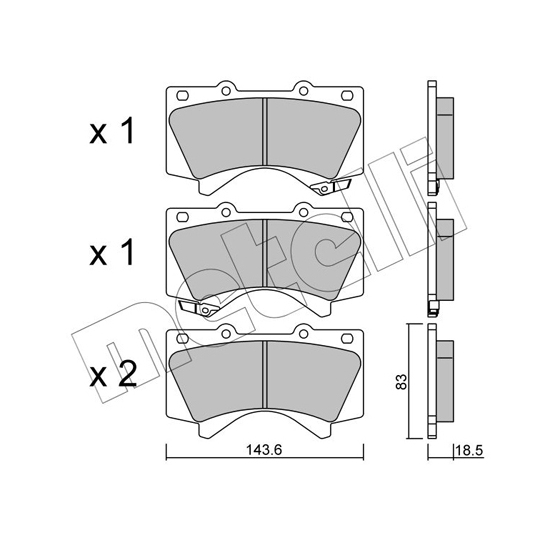 22-0821-0 - Brake Pad Set, disc brake 