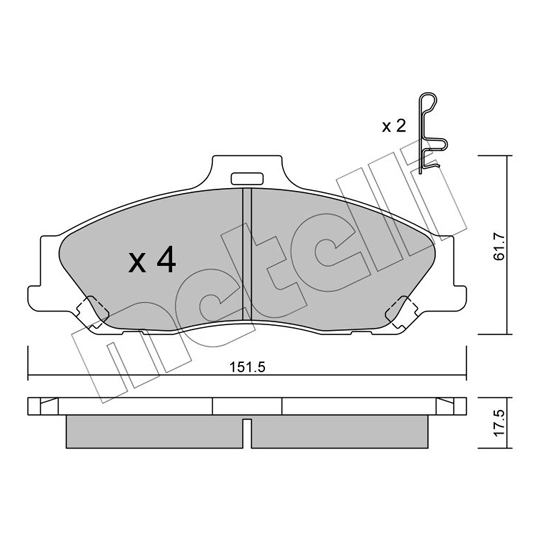 22-0479-0 - Brake Pad Set, disc brake 