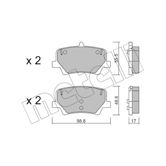 22-1187-0 - Brake Pad Set, disc brake 