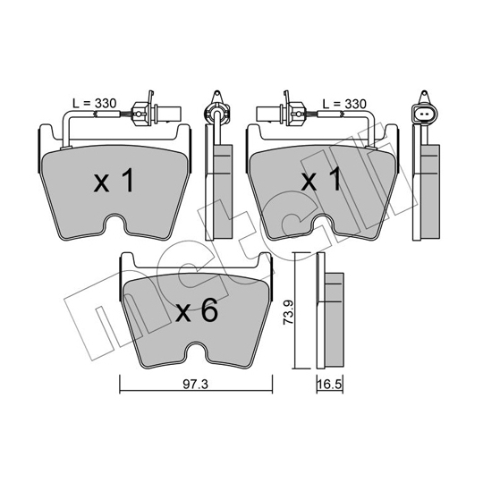 22-1043-0 - Bromsbeläggssats, skivbroms 