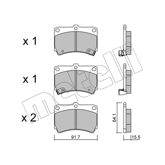 22-0196-0 - Brake Pad Set, disc brake 