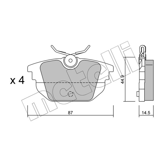 22-0299-0 - Brake Pad Set, disc brake 