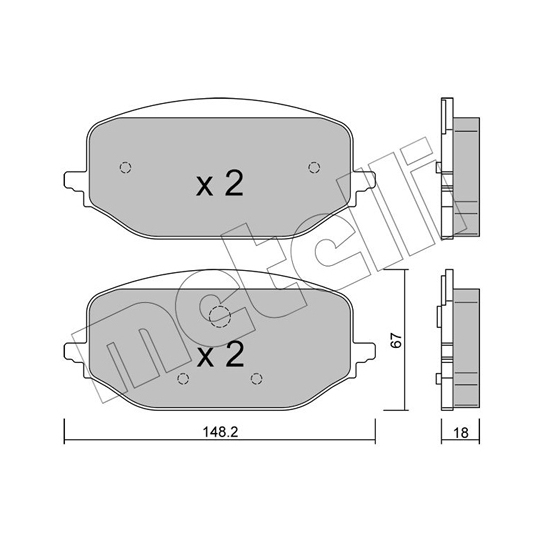 22-1351-0 - Brake Pad Set, disc brake 