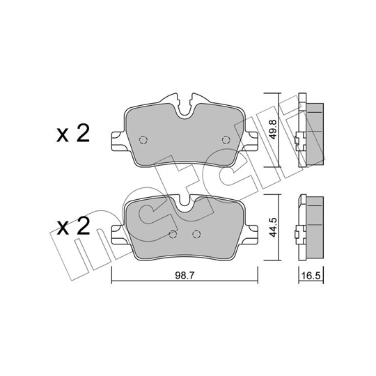 22-1264-0 - Brake Pad Set, disc brake 