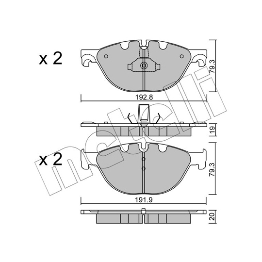 22-0830-0 - Brake Pad Set, disc brake 