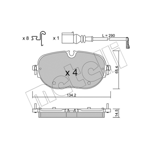 22-1318-0 - Brake Pad Set, disc brake 