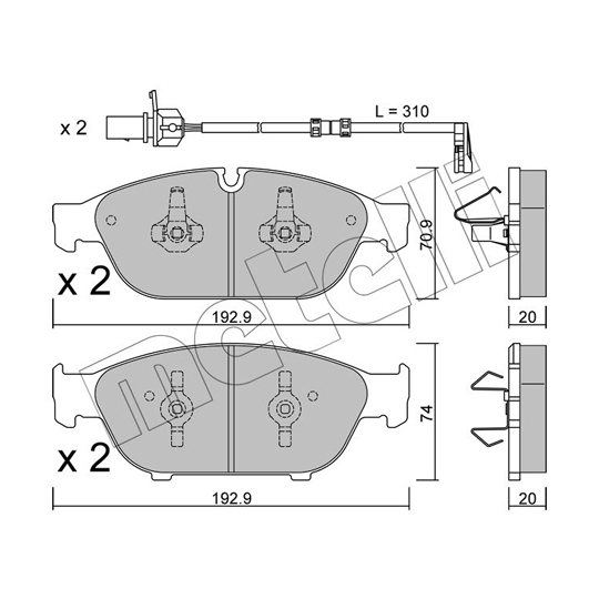 22-0953-0K - Brake Pad Set, disc brake 