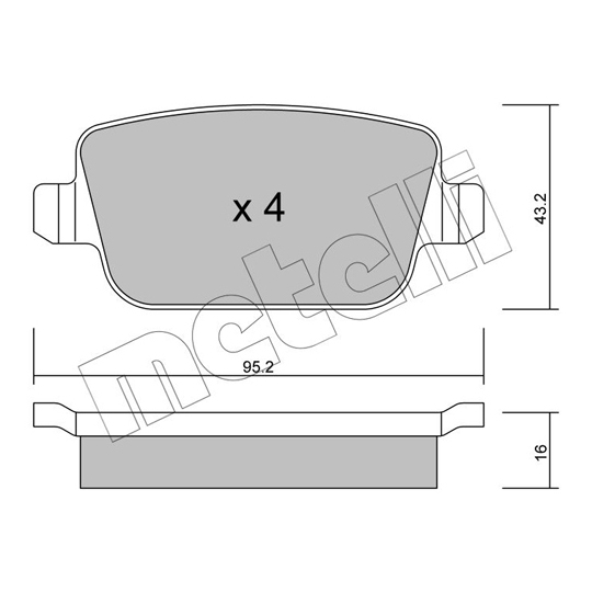 22-0780-0 - Brake Pad Set, disc brake 