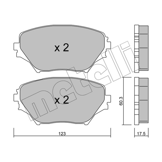 22-0430-0 - Bromsbeläggssats, skivbroms 