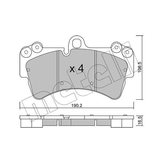 22-0654-0 - Brake Pad Set, disc brake 