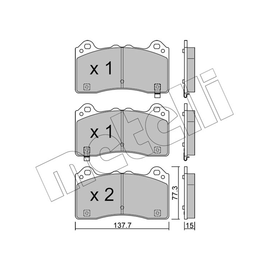 22-1220-0 - Brake Pad Set, disc brake 