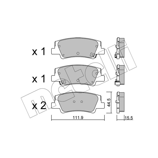 22-1299-0 - Brake Pad Set, disc brake 