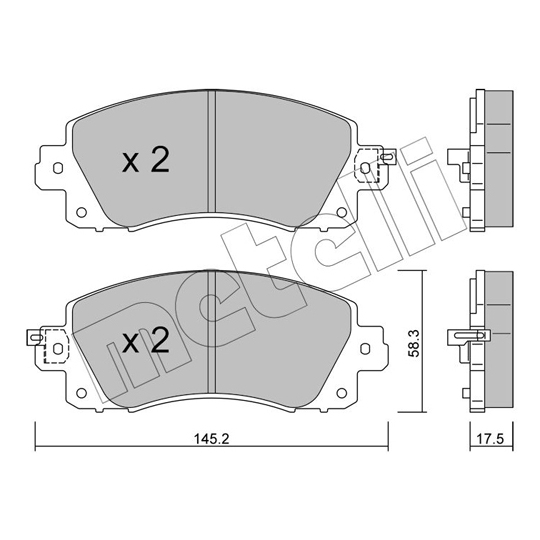 22-1161-0 - Bromsbeläggssats, skivbroms 