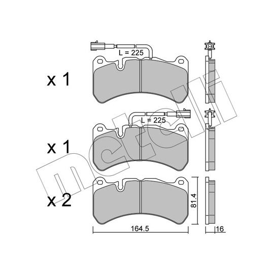 22-1201-2 - Brake Pad Set, disc brake 