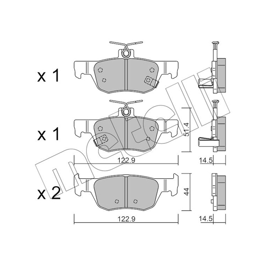 22-1226-0 - Brake Pad Set, disc brake 