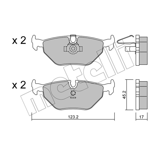 22-0210-0 - Brake Pad Set, disc brake 