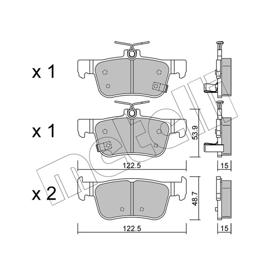 22-1131-0 - Brake Pad Set, disc brake 