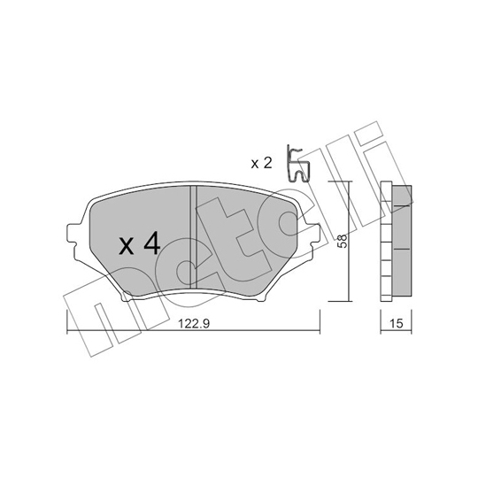 22-0870-0 - Brake Pad Set, disc brake 