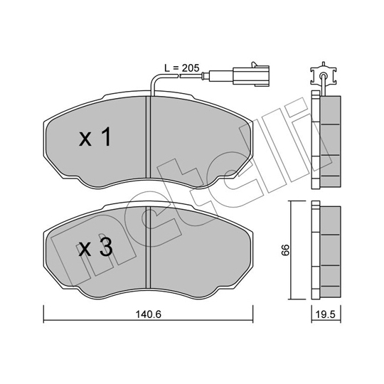 22-0325-0 - Bromsbeläggssats, skivbroms 