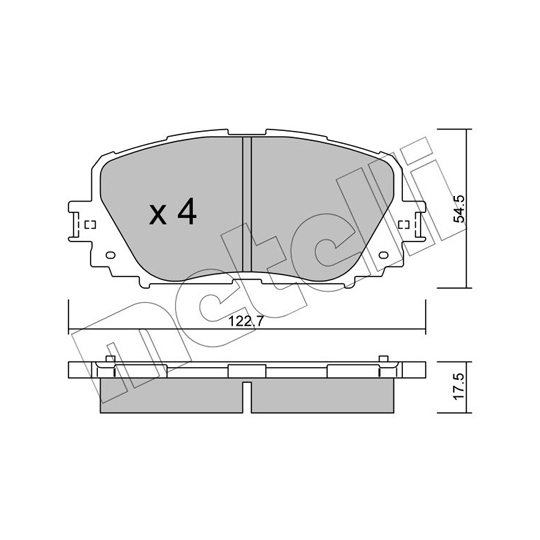 22-0820-0 - Brake Pad Set, disc brake 