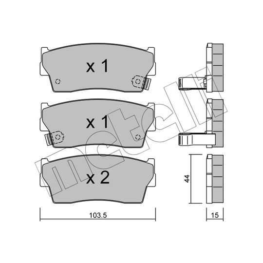 22-0116-0 - Brake Pad Set, disc brake 