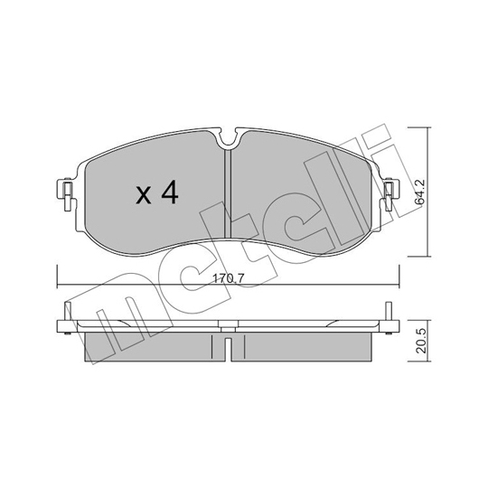 22-1263-0 - Brake Pad Set, disc brake 