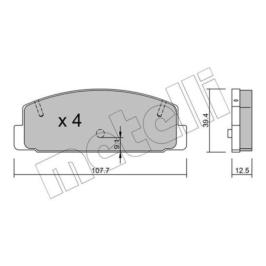 22-0302-2 - Brake Pad Set, disc brake 