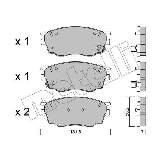 22-0475-0 - Piduriklotsi komplekt,ketaspidur 