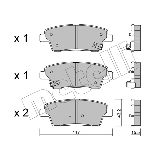 22-1140-0 - Brake Pad Set, disc brake 