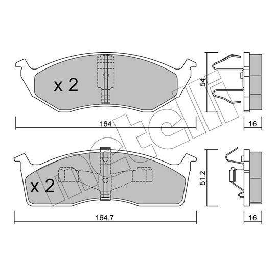 22-0356-1 - Brake Pad Set, disc brake 