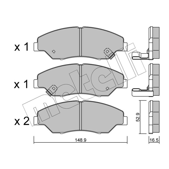 22-0376-0 - Brake Pad Set, disc brake 