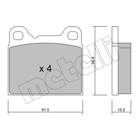 22-0200-0 - Brake Pad Set, disc brake 