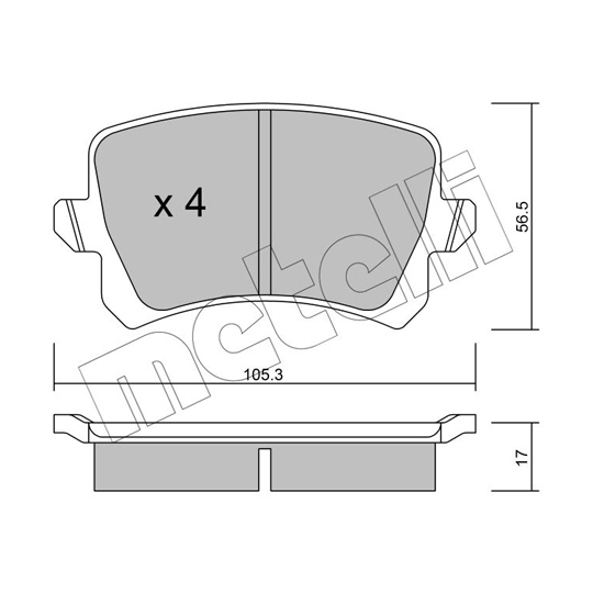 22-0806-0 - Brake Pad Set, disc brake 