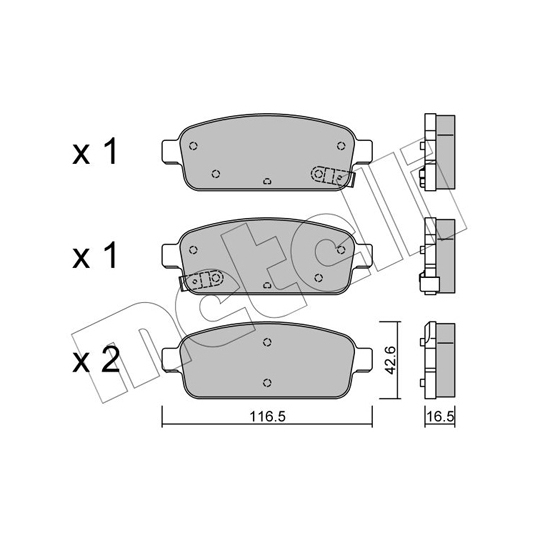 22-0840-0 - Brake Pad Set, disc brake 