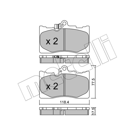 22-0799-0 - Brake Pad Set, disc brake 