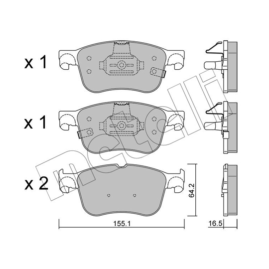 22-1205-0 - Brake Pad Set, disc brake 