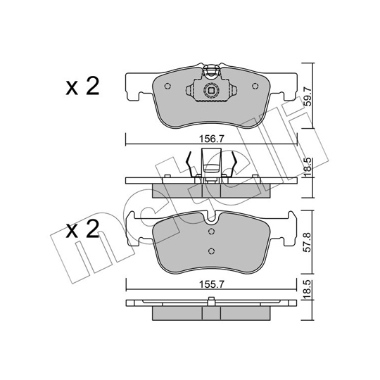 22-0959-0 - Brake Pad Set, disc brake 