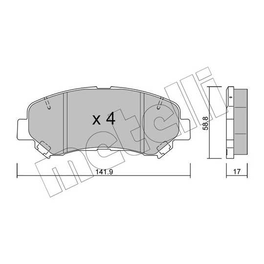 22-0792-0 - Brake Pad Set, disc brake 