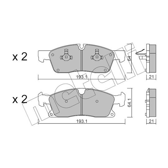 22-0927-4 - Brake Pad Set, disc brake 