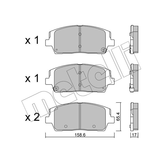 22-1244-0 - Brake Pad Set, disc brake 