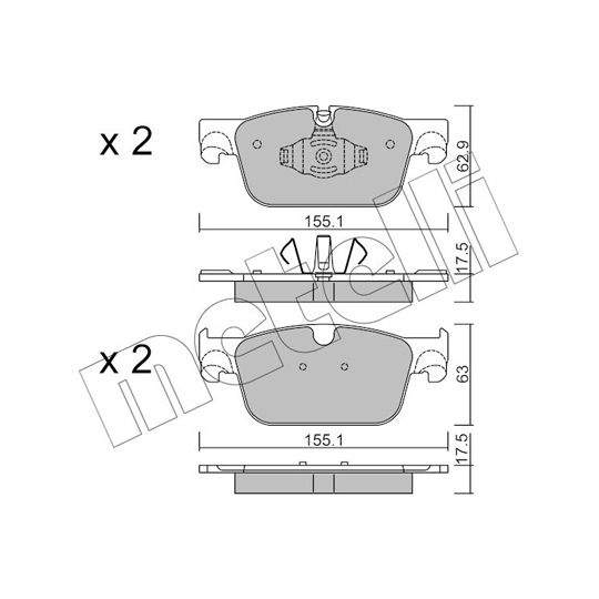 22-1119-0 - Brake Pad Set, disc brake 