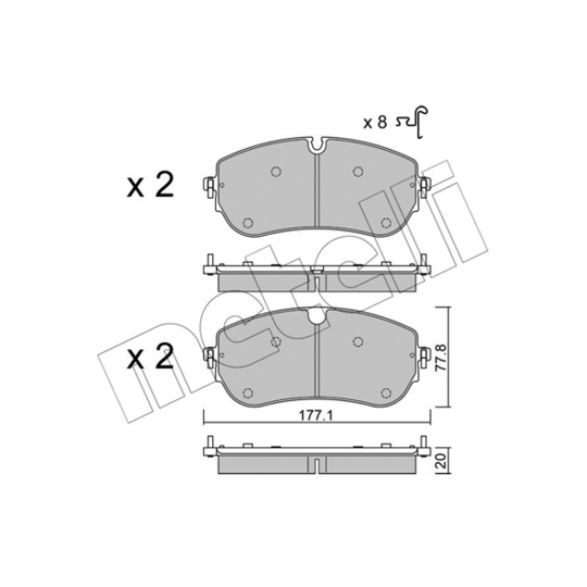 22-1342-0 - Brake Pad Set, disc brake 