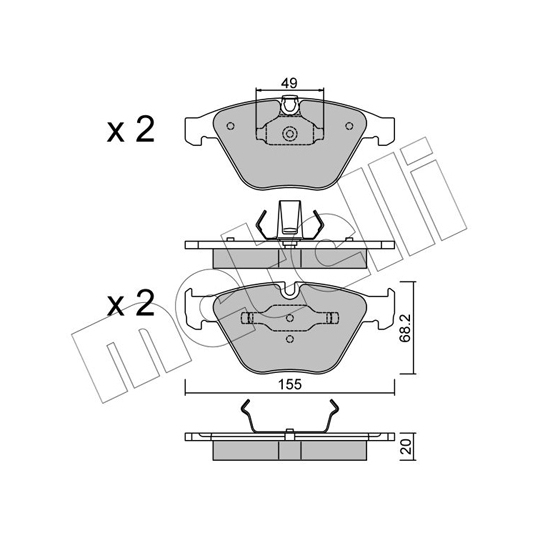 22-0558-0 - Brake Pad Set, disc brake 