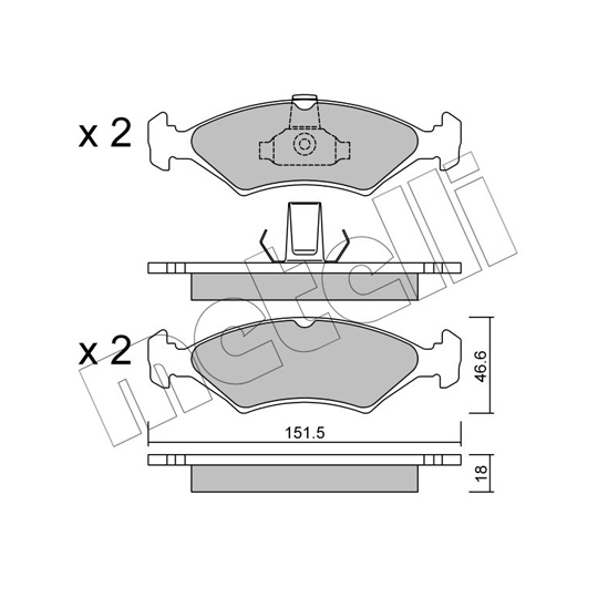 22-0093-0 - Brake Pad Set, disc brake 