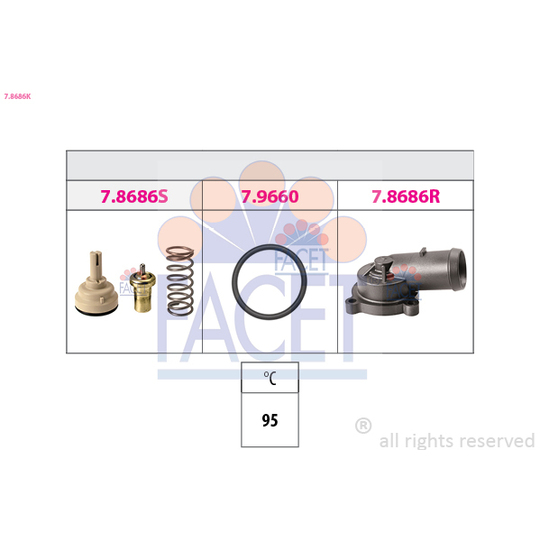 7.8686K - Thermostat, coolant 