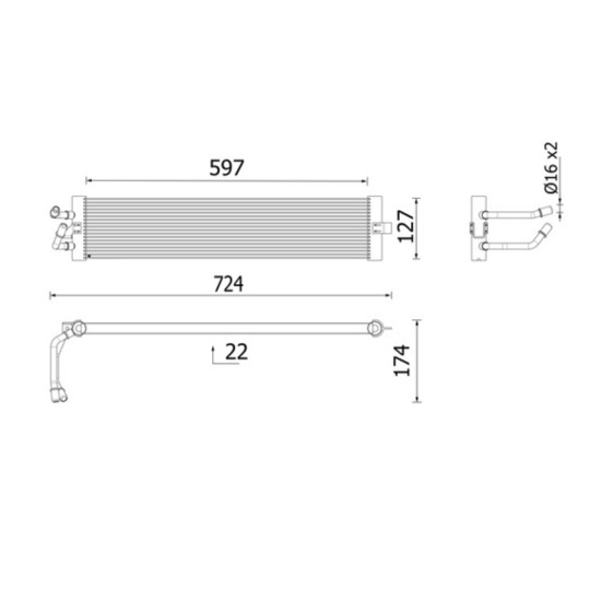 CLC 399 000P - Oil Cooler, automatic transmission 