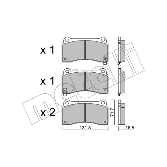 22-1157-0 - Brake Pad Set, disc brake 