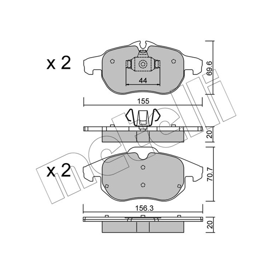 22-0540-0 - Brake Pad Set, disc brake 