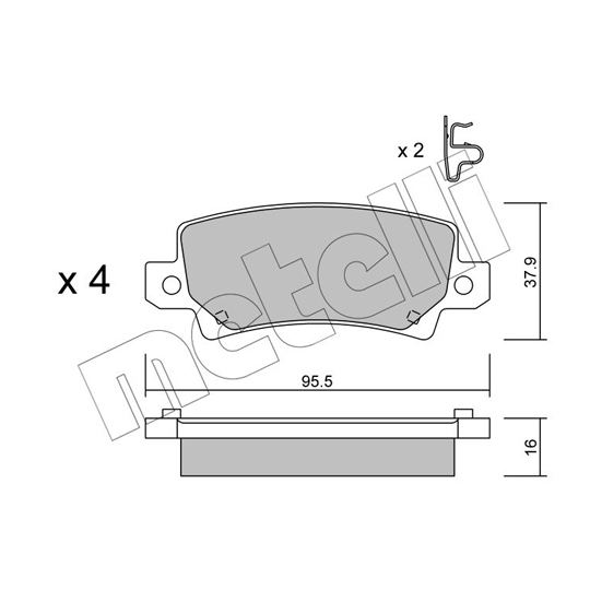 22-0447-0 - Brake Pad Set, disc brake 